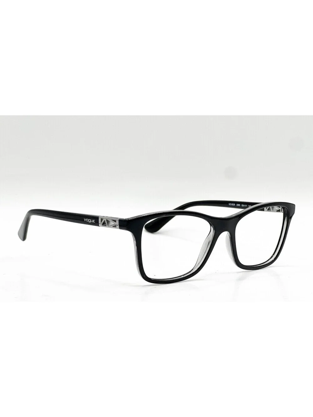 Vogue VO 5028 2385 Top Black/Dark Grey Transparent Eyeglass Frames 53-17